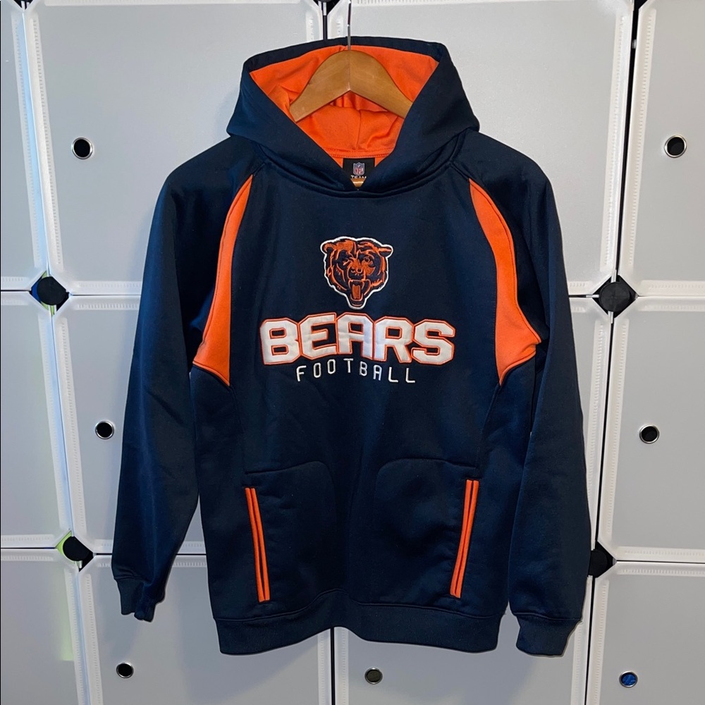 Team Apparel Chicago Bears Kids Hoodie - Navy and Orange